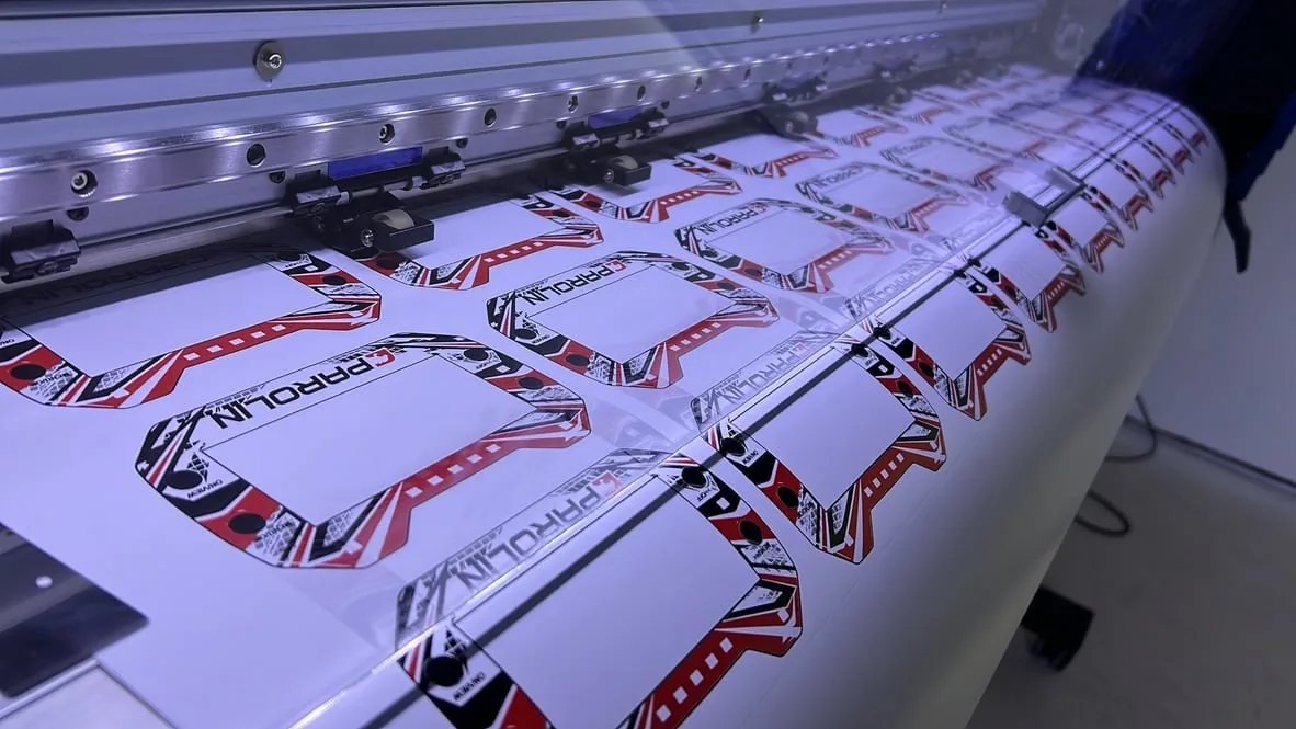 DTF transfers being printed on film